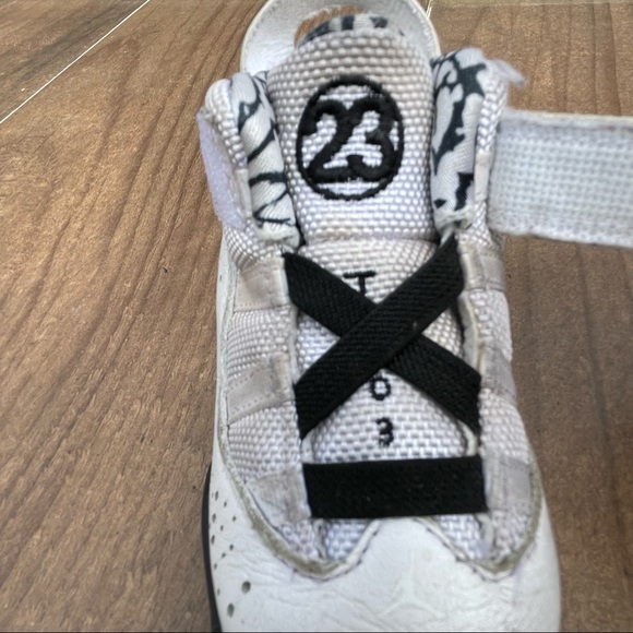 Nike Air Jordan 6 Rings TD Shoes White Black 323420-107 Toddler Infant 5C - Picture 3 of 4